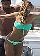 Melissa Satta busty in green thong bikini pics