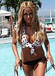 Aubrey O'Day poolside in bikini bottom pics