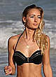 Petra Benova in black bikini on a beach pics