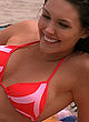 Taylor Cole tiny red bikini & ass crack pics
