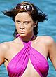 Vicky Pattison showing boobs in wet monokini pics