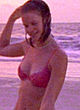 Joelle Carter sexy pink bikini on beach pics