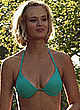 Sara Paxton sexy cleavage in green bikini pics