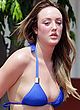 Charlotte Crosby wearing skimpy blue bikini pics