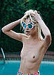 Jessica Morrow topless poolside pics