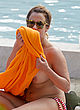 Caroline Flack topless at the beach pics