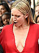 Brittany Snow posing in red short dress pics