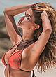 Juliana Proven posing in tiny red bikini sets pics