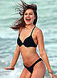Lexi Wood in black bikini on a beach pics