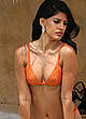 Jasmin Walia in orange and blue bikinies pics
