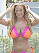 Chloe Meadows cleavage in orange bikini pics