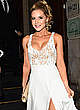Stephanie Waring in white see throug dress pics