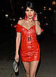 Jasmin Walia sexy in red leather dress pics