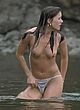 Erica Durance topless, showing tits in water pics