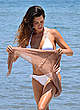 Nikki Reed in white bikini on a beach pics