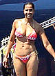 Padma Lakshmi cleavage in bikini on a yacht pics