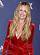 Cat Deeley shows cleavage in red dress pics