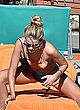 Yasmin Brunet right breast slip at the beach pics
