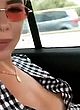 Jessica Woodley braless, visible breast in car pics