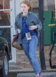 Sadie Sink sexy in casual outfit on set pics