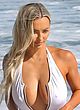 Lindsey Pelas busty in a low-cut swimsuit pics
