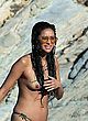 Shay Mitchell walking topless on the beach pics