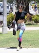 Sofia Boutella sexy in colorful gym outfit pics