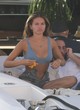 Thalane Blondeau sunbathes on a yacht with bf pics