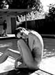 Niia Bertino posing naked near pool pics