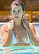 Rachel McCord nip slip in white bikini pics