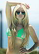 Avril Lavigne naked pics - green neon bikini, nip slip