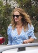 Julia Roberts blue blouse with huge cleavage pics