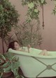 Lina Romay nude in bathtub, vintage pics