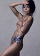 Anna Akana posing fully nude, body paint pics