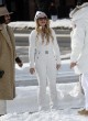 Kate Hudson in a white jumpsuit in aspen pics