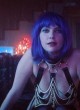 Ashley Benson blue wig and sexy lingerie pics