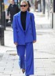 Ashley Roberts out in neon blue pantsuit pics