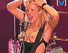 Courtney Love topless playing a quitar videos