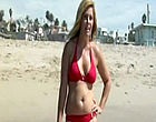 Nicole Eggert in sexy bikini on a beach videos