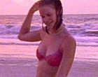 Joelle Carter sexy pink lingerie on a beach videos