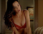 Odette Annable sexy cleavage in red lingerie videos