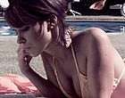 Lacey Chabert sexy bikini cleavage poolside videos