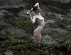 Alyssa Sutherland bathes naked in a stream videos