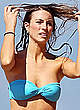 Tenley Molzahn in blue bikini oin the beach pics