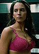 Genesis Rodriguez great cleavage in pink bra pics