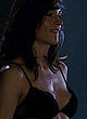 Famke Janssen deep cleavage in black bra pics
