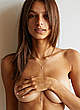 Bruna Lirio posing topless cover her boobs pics