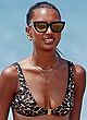 Jasmine Tookes in thong leopard print bikini pics