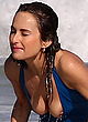 Giada De Laurentiis nipple-slip in blue swimsuit pics