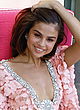 Selena Gomez cleavy & upskirt to panties pics